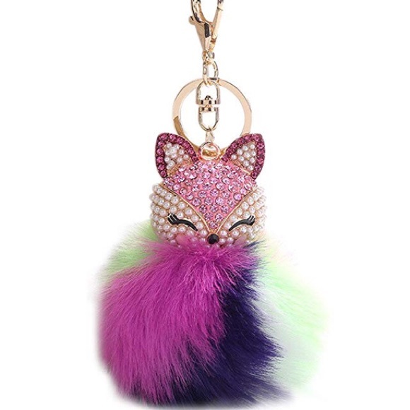 Accessories - NWT Faux Fox Embellished Keychain